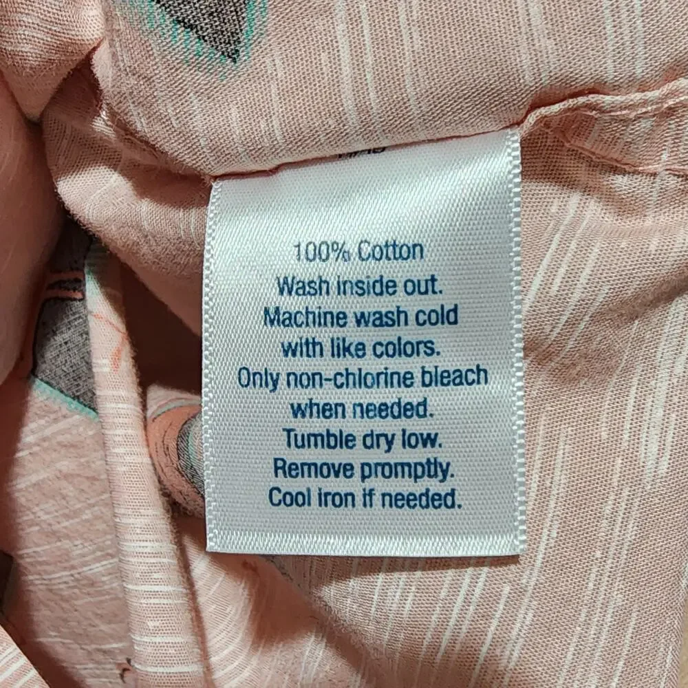 Urban Pipeline Pink Flamingo Graphic Button Ultimate Shirt XL - Picture 5 of 7